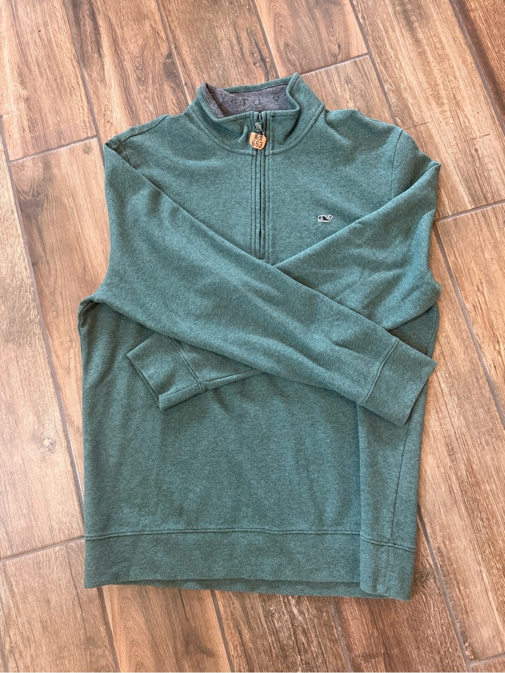 Vineyard Vines Forest Green Quarter-Zip Pullover